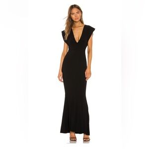Norma Kamali rectangle gown in black